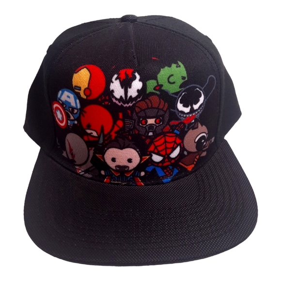 Marvel Other - Marvel Superhero Cartoon Kawaii Character Baseball Cap Black Wool Blend 115665